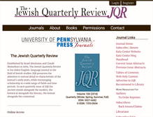 Tablet Screenshot of jqr.pennpress.org