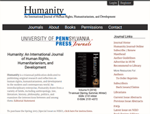 Tablet Screenshot of hum.pennpress.org